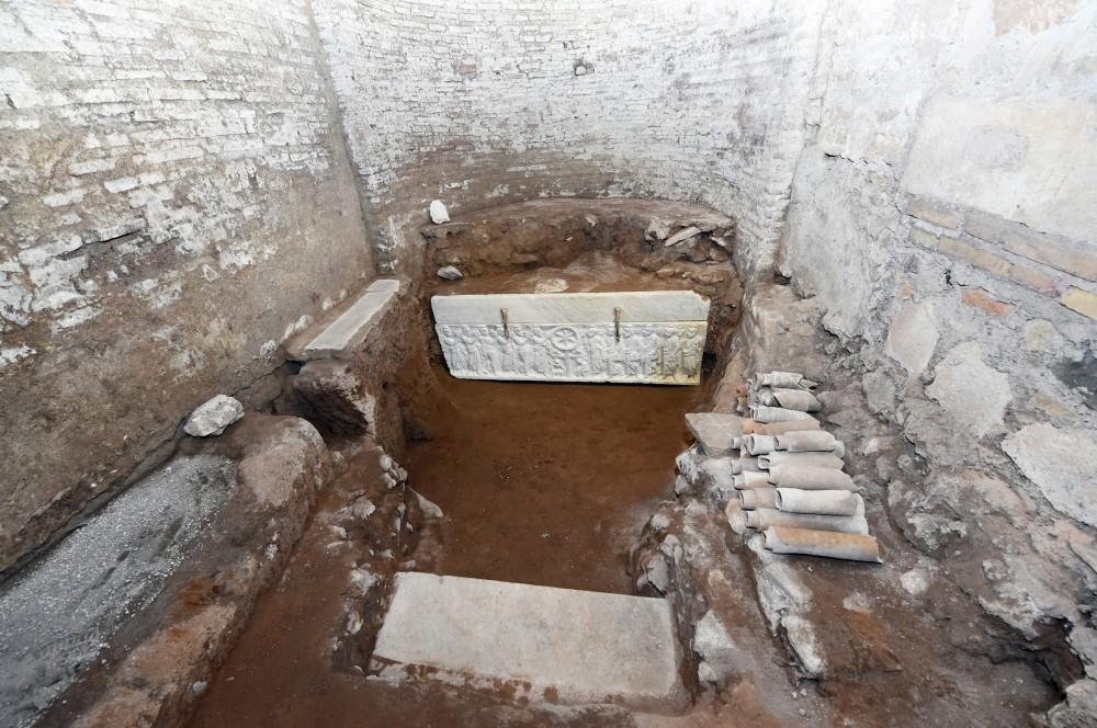 Azərbaycanın Birinci vitse-prezidenti Mehriban Əliyeva Romada Müqəddəs Sebastian katakombalarının açılışında iştirak edib (FOTO) (YENİLƏNİB)