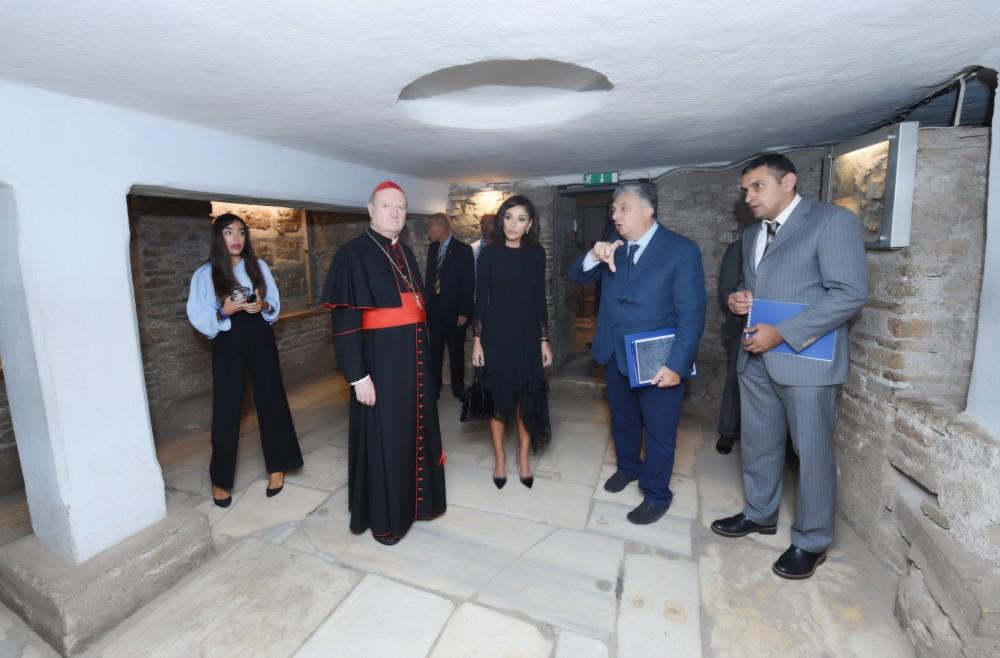 Azərbaycanın Birinci vitse-prezidenti Mehriban Əliyeva Romada Müqəddəs Sebastian katakombalarının açılışında iştirak edib (FOTO) (YENİLƏNİB)