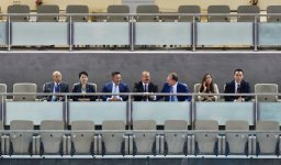 Prezident İlham Əliyev cüdo üzrə dünya çempionatında final görüşünə baxıb (YENİLƏNİB) (FOTO)