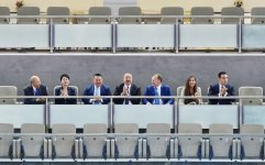 Prezident İlham Əliyev cüdo üzrə dünya çempionatında final görüşünə baxıb (YENİLƏNİB) (FOTO)