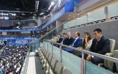 Prezident İlham Əliyev cüdo üzrə dünya çempionatında final görüşünə baxıb (YENİLƏNİB) (FOTO)