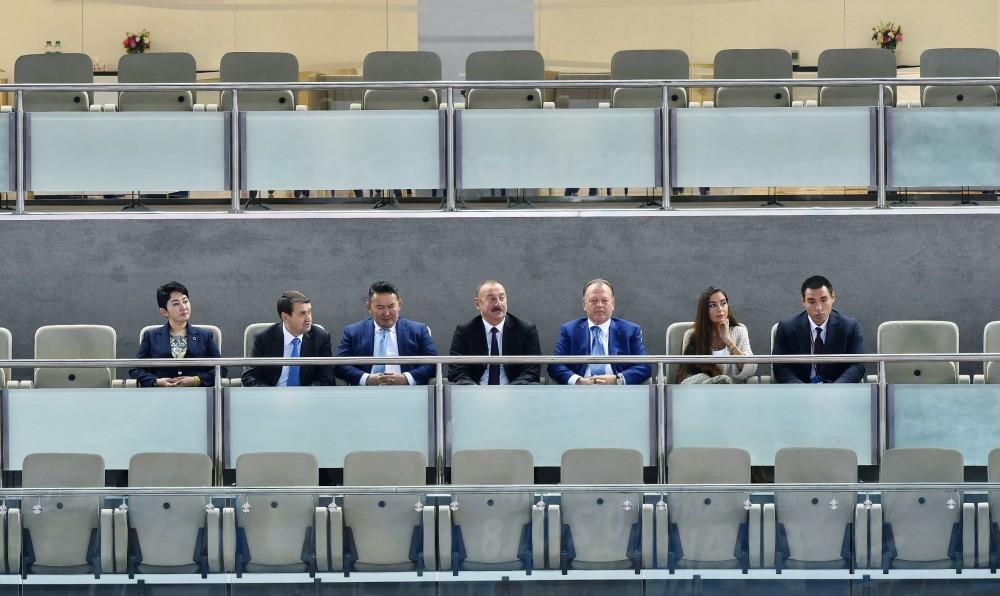 Prezident İlham Əliyev cüdo üzrə dünya çempionatında final görüşünə baxıb (YENİLƏNİB) (FOTO)