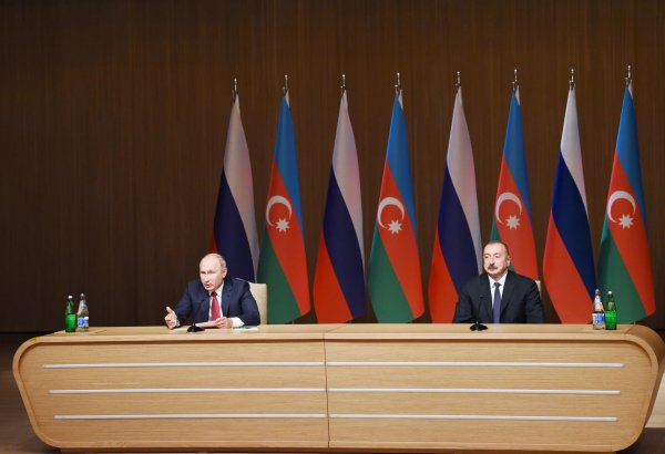 Vladimir Putin: Rusiya-Azərbaycan münasibətləri mehriban qonşuluq və qarşılıqlı hörmət prinsipləri əsasında qurulur