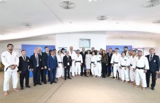 Azərbaycanın Prezidenti və Birinci vitse-prezidenti, Rusiya və Monqolustan prezidentləri cüdo üzrə dünya çempionatının qarışıq komanda yarışlarına baxıblar (YENİLƏNİB-2) (FOTO)