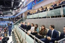 Azərbaycanın Prezidenti və Birinci vitse-prezidenti, Rusiya və Monqolustan prezidentləri cüdo üzrə dünya çempionatının qarışıq komanda yarışlarına baxıblar (YENİLƏNİB-2) (FOTO)