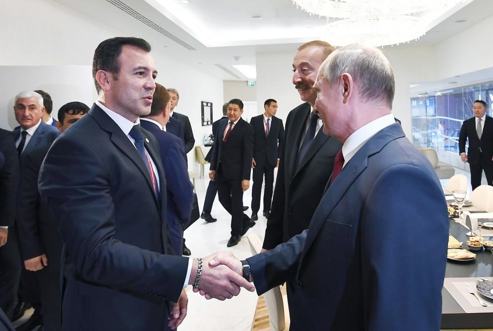 Azərbaycanın Prezidenti və Birinci vitse-prezidenti, Rusiya və Monqolustan prezidentləri cüdo üzrə dünya çempionatının qarışıq komanda yarışlarına baxıblar (YENİLƏNİB-2) (FOTO)