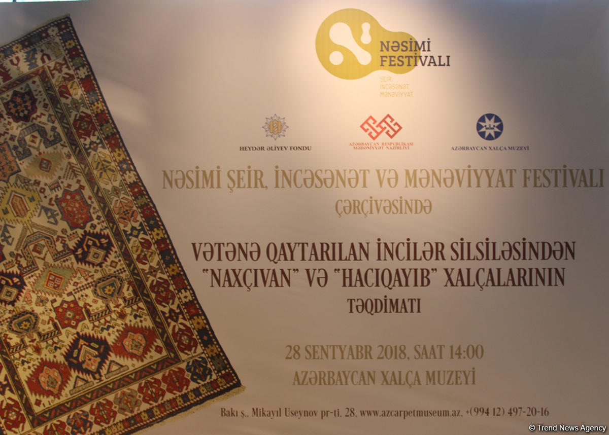 Nəsimi Festivalı: Azərbaycan Xalça Muzeyində Vətənə qaytarılan qədim xalçaların təqdimatı keçirilib (FOTO)