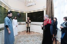 Leyla Əliyeva Maqsud İbrahimbəyov Yaradıcılıq Mərkəzində “İmmolatio” tamaşasının premyerasına baxıb (FOTO)