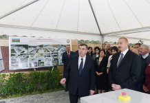 Prezident İlham Əliyev “Lerik şəhərinin içməli su təchizatı sisteminin yenidən qurulması və ilk dəfə olaraq kanalizasiya şəbəkəsinin yaradılması” layihəsinin icrasının yekunlaşması münasibətilə keçirilən mərasimdə iştirak edib (FOTO) (YENİLƏNİB)