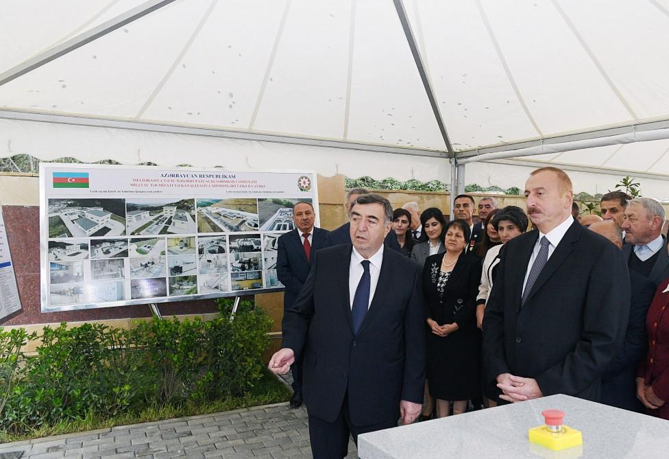 Prezident İlham Əliyev “Lerik şəhərinin içməli su təchizatı sisteminin yenidən qurulması və ilk dəfə olaraq kanalizasiya şəbəkəsinin yaradılması” layihəsinin icrasının yekunlaşması münasibətilə keçirilən mərasimdə iştirak edib (FOTO) (YENİLƏNİB)