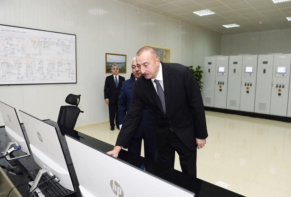 Prezident İlham Əliyev Lerik rayonunda elektrik stansiyasının açılışında iştirak edib (FOTO)