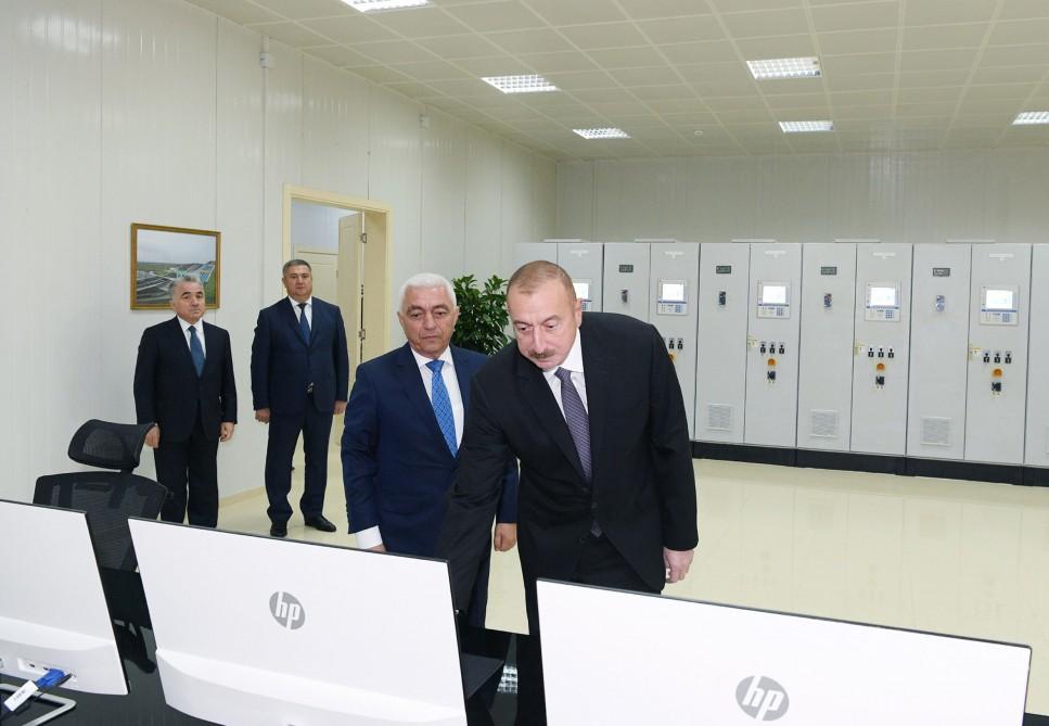 Prezident İlham Əliyev Lerik rayonunda elektrik stansiyasının açılışında iştirak edib (FOTO)