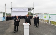 Prezident İlham Əliyev İmişli rayonunda Araz çayının yeni qol-kanalının açılış mərasimində iştirak edib (FOTO) (YENİLƏNİB)