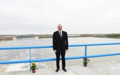 Prezident İlham Əliyev İmişli rayonunda Araz çayının yeni qol-kanalının açılış mərasimində iştirak edib (FOTO) (YENİLƏNİB)
