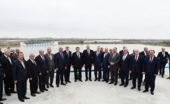 Prezident İlham Əliyev İmişli rayonunda Araz çayının yeni qol-kanalının açılış mərasimində iştirak edib (FOTO) (YENİLƏNİB)