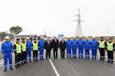 Prezident İlham Əliyev Mingəçevir-Bəhrəmtəpə avtomobil yolunun Qarağacı-Bəhrəmtəpə hissəsinin açılışında iştirak edib (FOTO) (YENİLƏNİB)