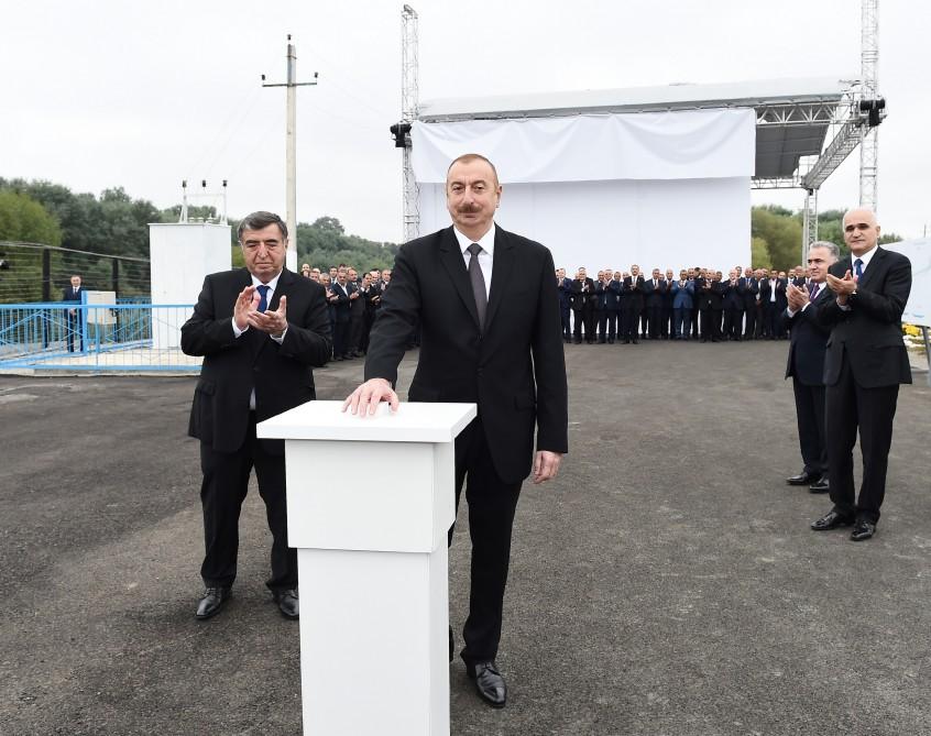 Prezident İlham Əliyev İmişli rayonunda Araz çayının yeni qol-kanalının açılış mərasimində iştirak edib (FOTO) (YENİLƏNİB)