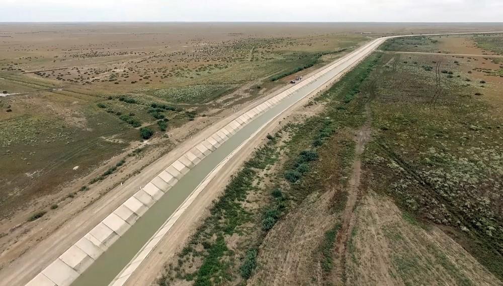 Prezident İlham Əliyev İmişli rayonunda Araz çayının yeni qol-kanalının açılış mərasimində iştirak edib (FOTO) (YENİLƏNİB)