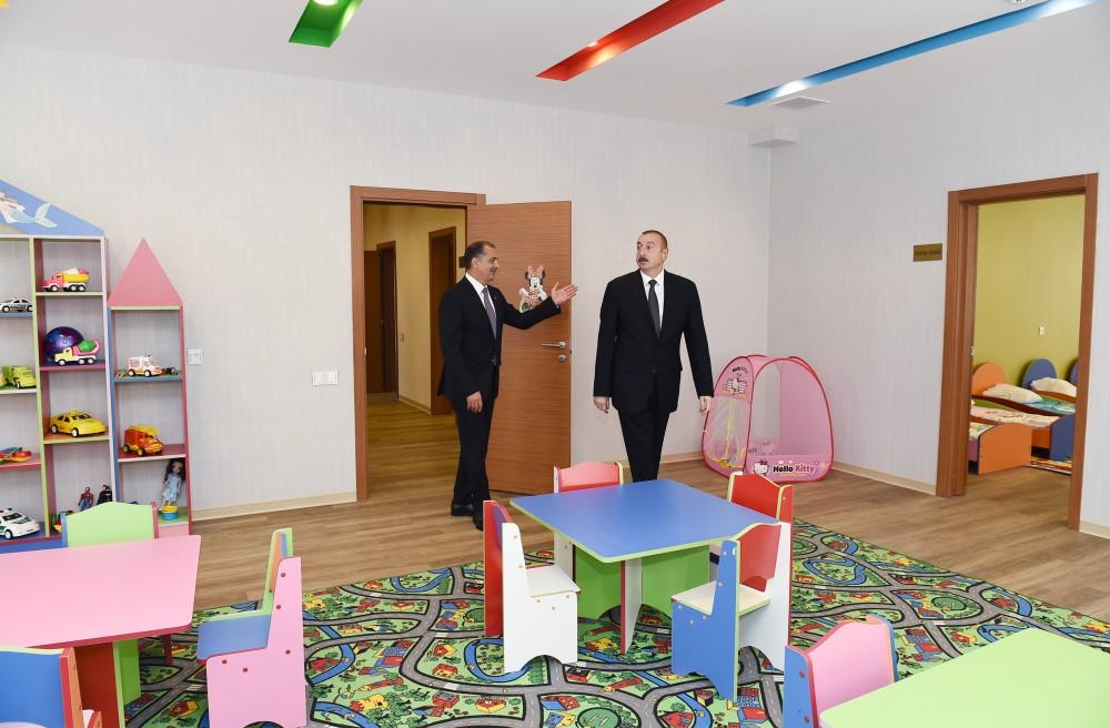 Azərbaycan Prezidenti Heydər Əliyev Fondunun təşəbbüsü ilə İmişlidə inşa edilmiş körpələr evi-uşaq bağçasının açılışında iştirak edib (FOTO) (YENİLƏNİB)