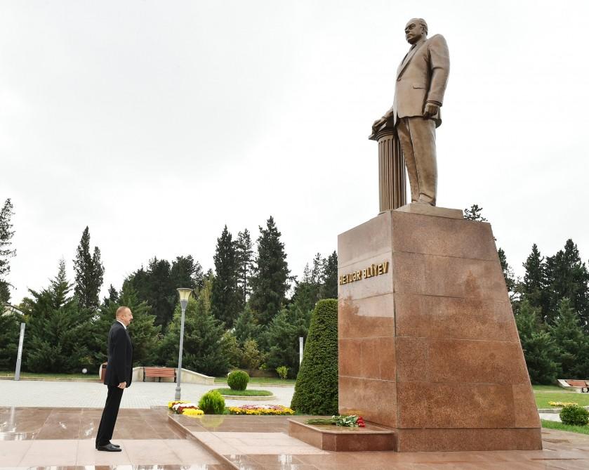 Prezident İlham Əliyev İmişli rayonuna səfərə gəlib (FOTO)