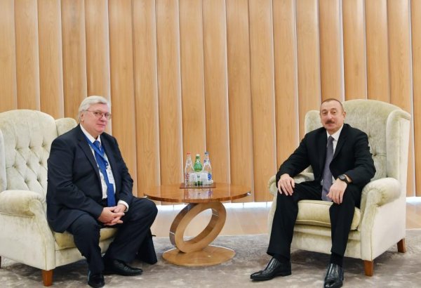 Prezident İlham Əliyev Moskva Dövlət Beynəlxalq Münasibətlər İnstitutunun rektoru ilə görüşüb