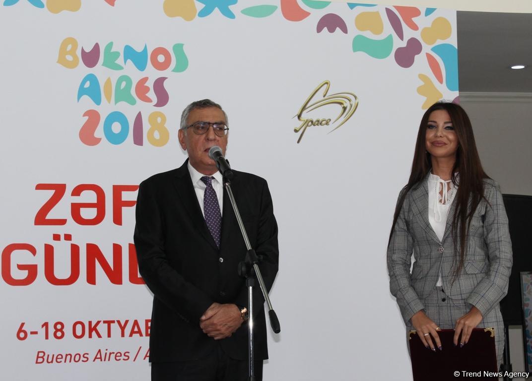 Yeniyetmələrin III Olimpiya Oyunlarında iştirak edən Azərbaycan idmançıları ilə görüş keçirilib (FOTO)