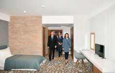 Prezident İlham Əliyev və birinci xanım Mehriban Əliyeva Qax şəhərində “Yurd Hotel” mehmanxanasının açılışında iştirak ediblər (FOTO)