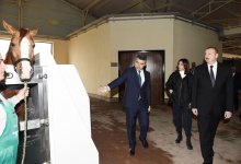 Prezident İlham Əliyev və birinci xanım Mehriban Əliyeva Qarabağ Atçılıq Kompleksinin açılışında iştirak ediblər (FOTO)