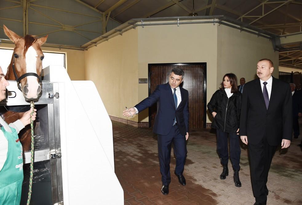 Prezident İlham Əliyev və birinci xanım Mehriban Əliyeva Qarabağ Atçılıq Kompleksinin açılışında iştirak ediblər (FOTO)