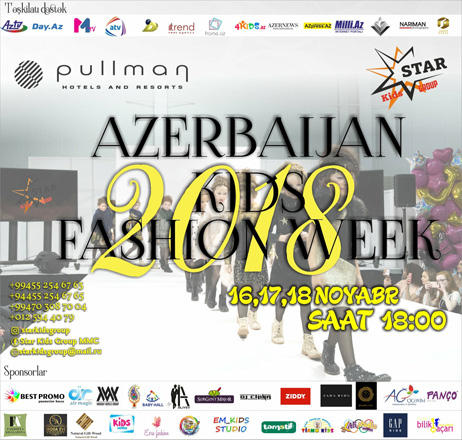 "Azerbaijan Kids Fashion Week 2018" keçiriləcək