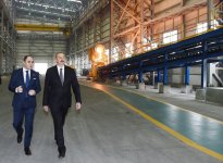 Azərbaycan Prezidenti Sumqayıt Kimya Sənaye Parkında əlvan metallar və ferroərintilər zavodunun açılışında iştirak edib (FOTO) (YENİLƏNİB)