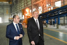 Azərbaycan Prezidenti Sumqayıt Kimya Sənaye Parkında əlvan metallar və ferroərintilər zavodunun açılışında iştirak edib (FOTO) (YENİLƏNİB)