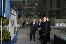 Azərbaycan Prezidenti Sumqayıt Kimya Sənaye Parkında əlvan metallar və ferroərintilər zavodunun açılışında iştirak edib (FOTO) (YENİLƏNİB)