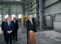 Azərbaycan Prezidenti Sumqayıt Kimya Sənaye Parkında əlvan metallar və ferroərintilər zavodunun açılışında iştirak edib (FOTO) (YENİLƏNİB)