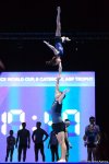 Bakıda akrobatika gimnastikası üzrə Dünya Kubokunda iştirak edəcək idmançıların podium məşqləri keçirilir (FOTO)