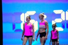 Bakıda akrobatika gimnastikası üzrə Dünya Kubokunda iştirak edəcək idmançıların podium məşqləri keçirilir (FOTO)