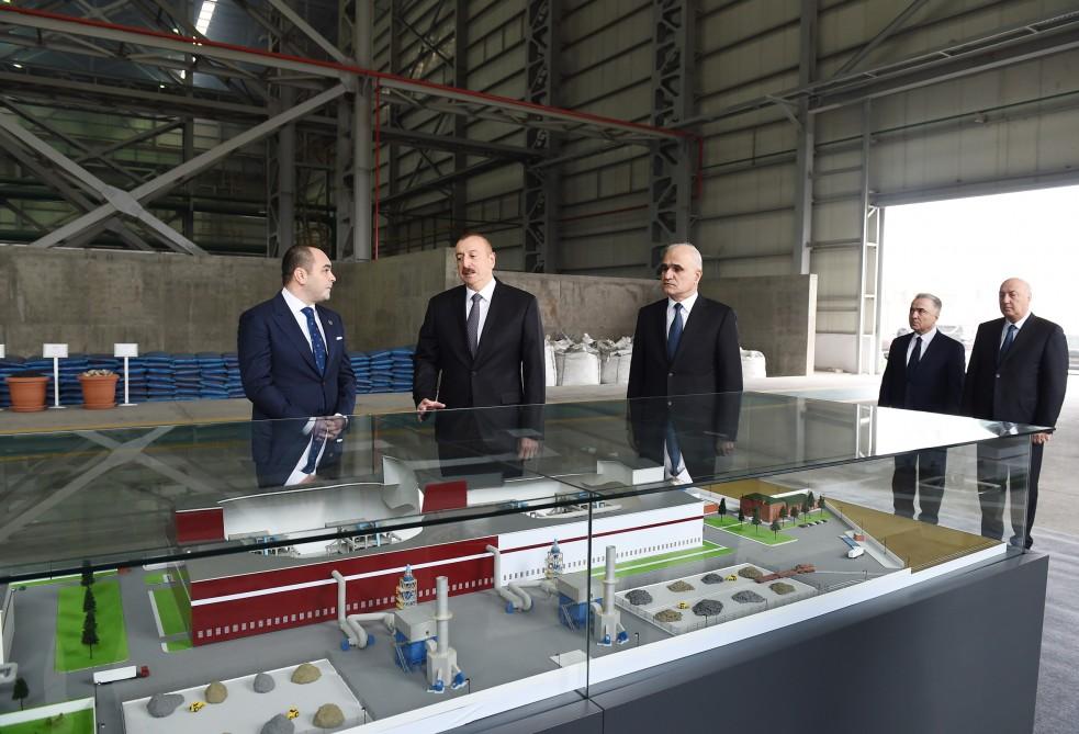 Azərbaycan Prezidenti Sumqayıt Kimya Sənaye Parkında əlvan metallar və ferroərintilər zavodunun açılışında iştirak edib (FOTO) (YENİLƏNİB)