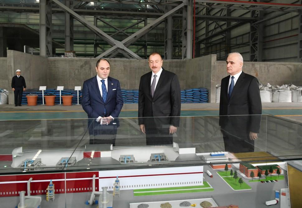 Azərbaycan Prezidenti Sumqayıt Kimya Sənaye Parkında əlvan metallar və ferroərintilər zavodunun açılışında iştirak edib (FOTO) (YENİLƏNİB)