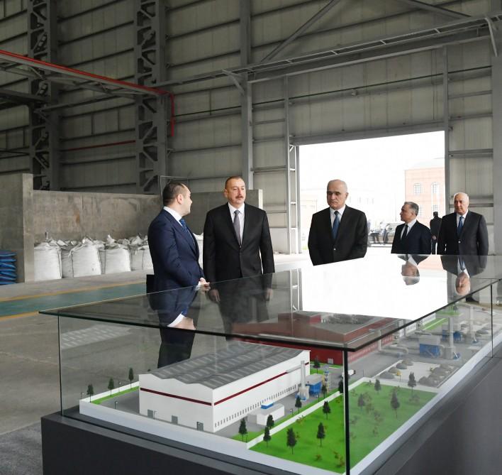Azərbaycan Prezidenti Sumqayıt Kimya Sənaye Parkında əlvan metallar və ferroərintilər zavodunun açılışında iştirak edib (FOTO) (YENİLƏNİB)