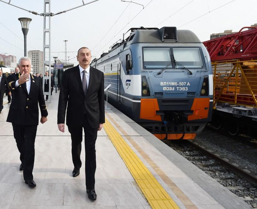 Prezident İlham Əliyev Sumqayıt Dəmir Yolu Vağzalı Kompleksinin açılışında iştirak edib (FOTO) (YENİLƏNİB)