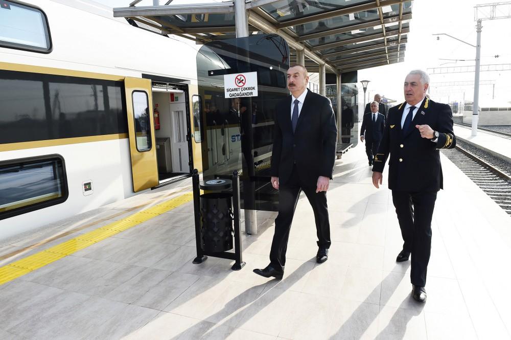 Prezident İlham Əliyev Sumqayıt Dəmir Yolu Vağzalı Kompleksinin açılışında iştirak edib (FOTO) (YENİLƏNİB)