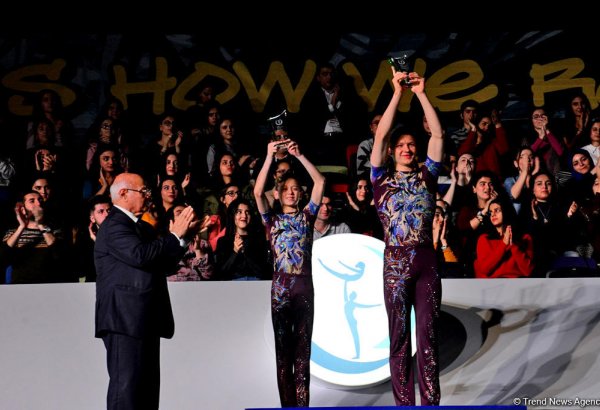 Akrobatika gimnastikası üzrə Dünya Kuboku çərçivəsində AGF Trophy Kubokunun mükafatlandırma mərasimi keçirilib (FOTO)