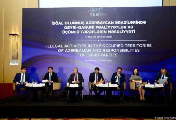 İşğal olunmuş Azərbaycan ərazilərində qeyri-qanuni fəaliyyətlərlə bağlı beynəlxalq konfrans öz işinə başlayıb (FOTO)
