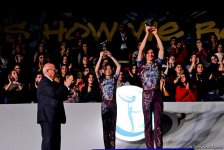Akrobatika gimnastikası üzrə Dünya Kuboku çərçivəsində AGF Trophy Kubokunun mükafatlandırma mərasimi keçirilib (FOTO)