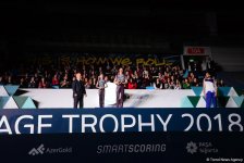 Akrobatika gimnastikası üzrə Dünya Kuboku çərçivəsində AGF Trophy Kubokunun mükafatlandırma mərasimi keçirilib (FOTO)