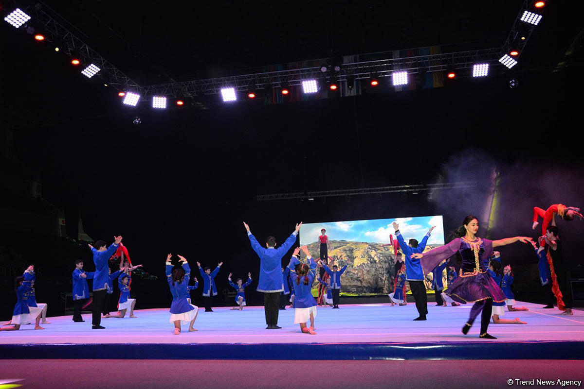 Bakıda akrobatika gimnastikası üzrə Dünya Kubokunun açılış mərasimi keçirilib (FOTO)