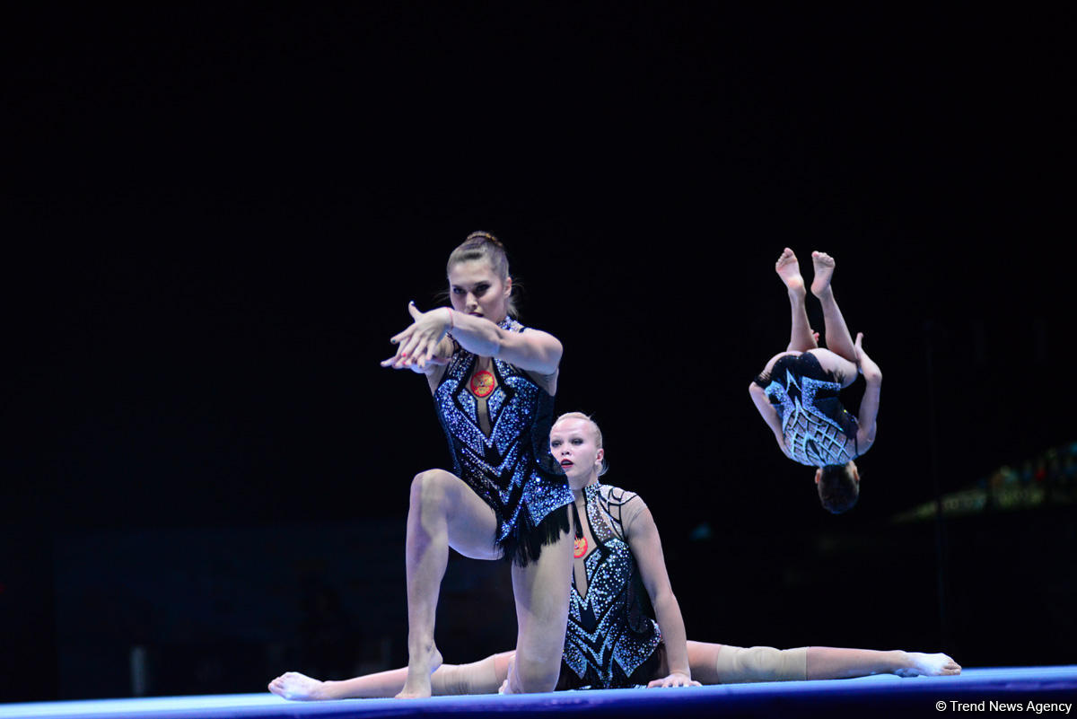 Bakıda ilk dəfə olaraq akrobatika gimnastikası üzrə Dünya Kubokuna start verilib (FOTO)