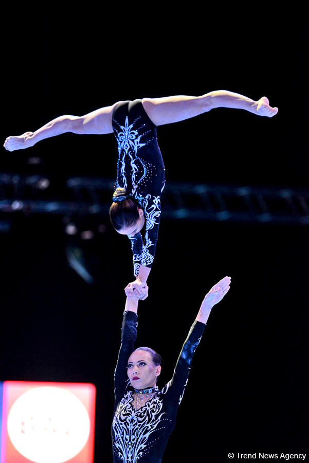 Bakıda ilk dəfə olaraq akrobatika gimnastikası üzrə Dünya Kubokuna start verilib (FOTO)