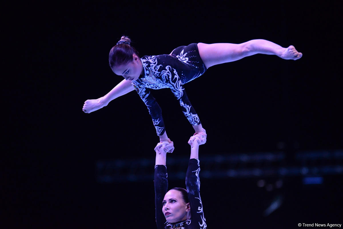 Bakıda ilk dəfə olaraq akrobatika gimnastikası üzrə Dünya Kubokuna start verilib (FOTO)