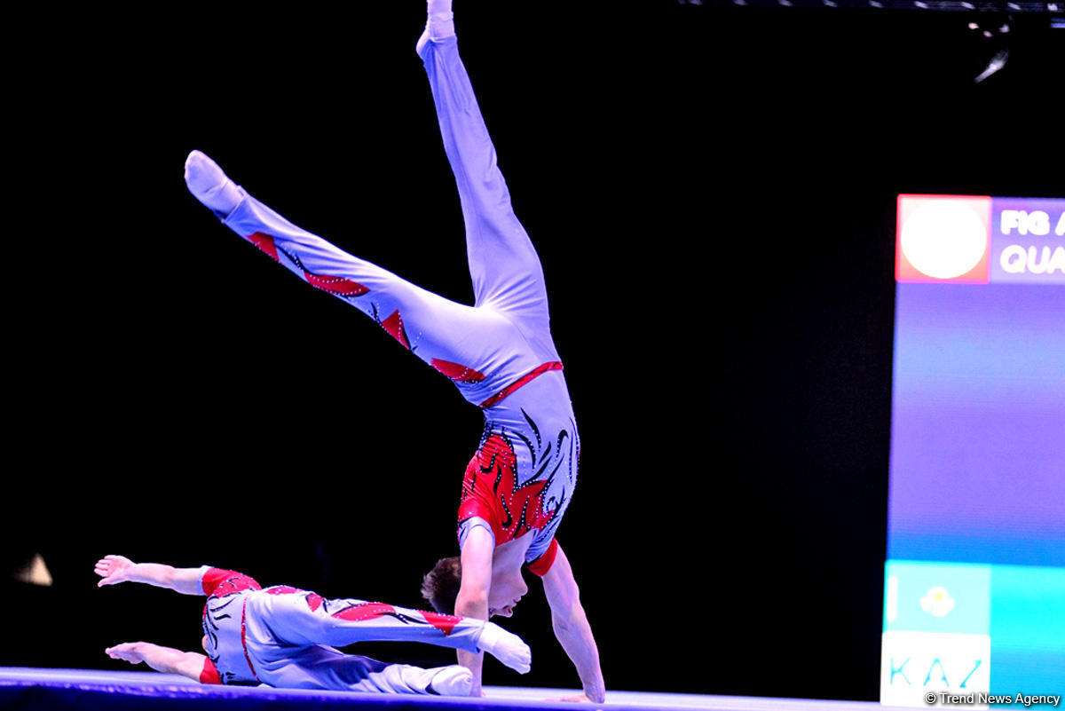 Bakıda ilk dəfə olaraq akrobatika gimnastikası üzrə Dünya Kubokuna start verilib (FOTO)